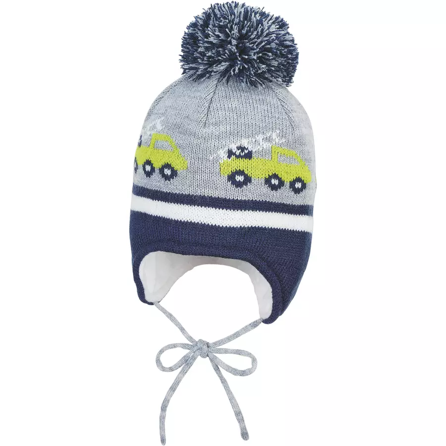 Sterntaler Strickmütze silber melange