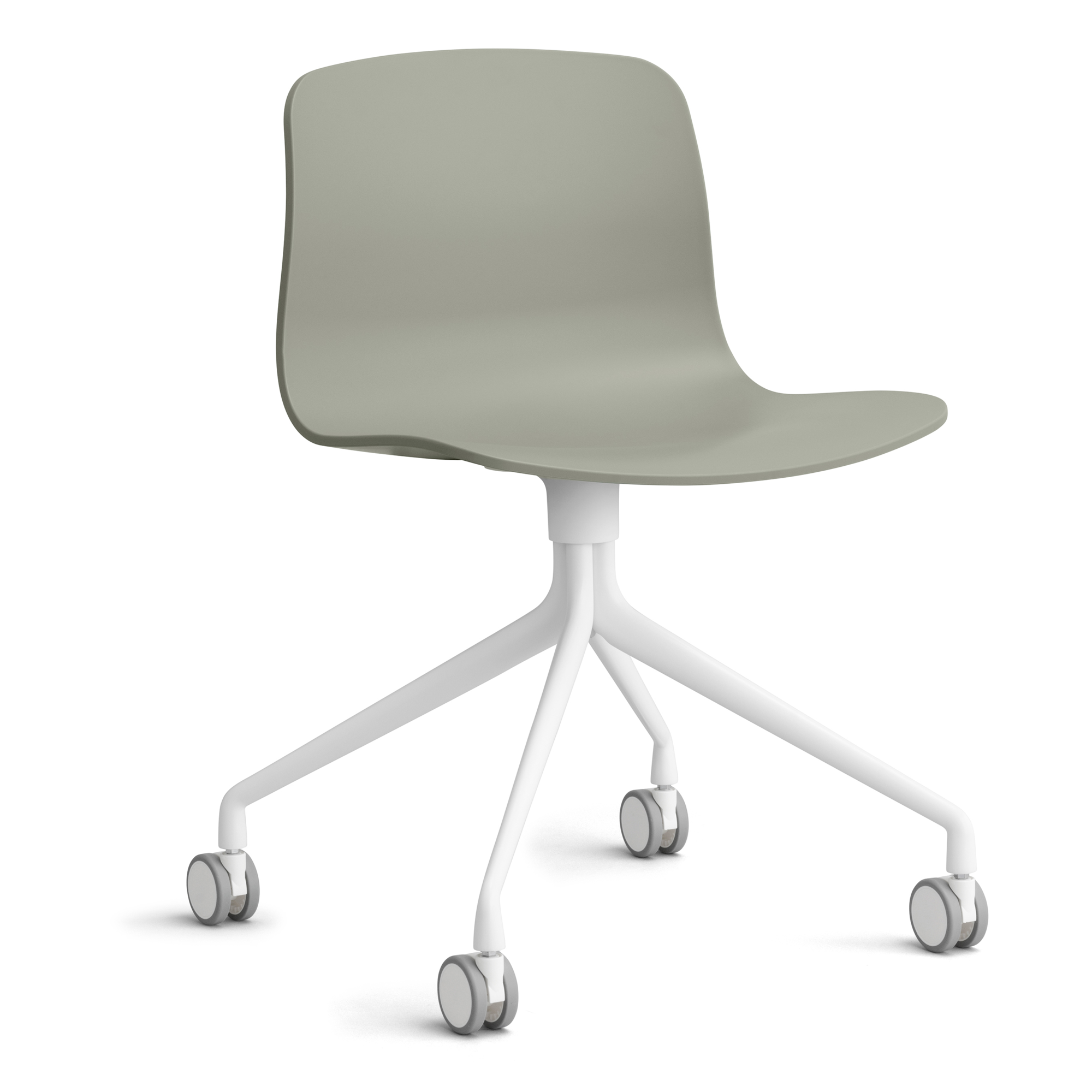 Bureaustoel AAC14 wit onderstel dusty green
