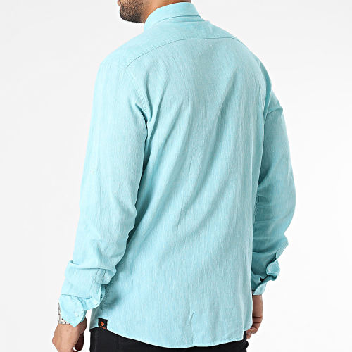 Chemise Manches Longues Turquoise