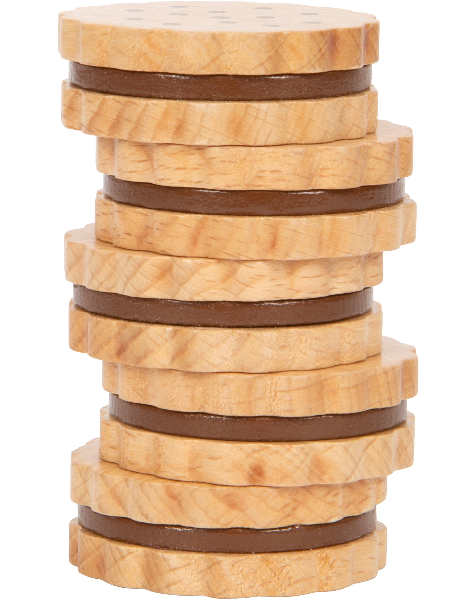 Kaufladen-Zubehör FRESH - SANDWICH-KEKSE 5er-Set aus Holz