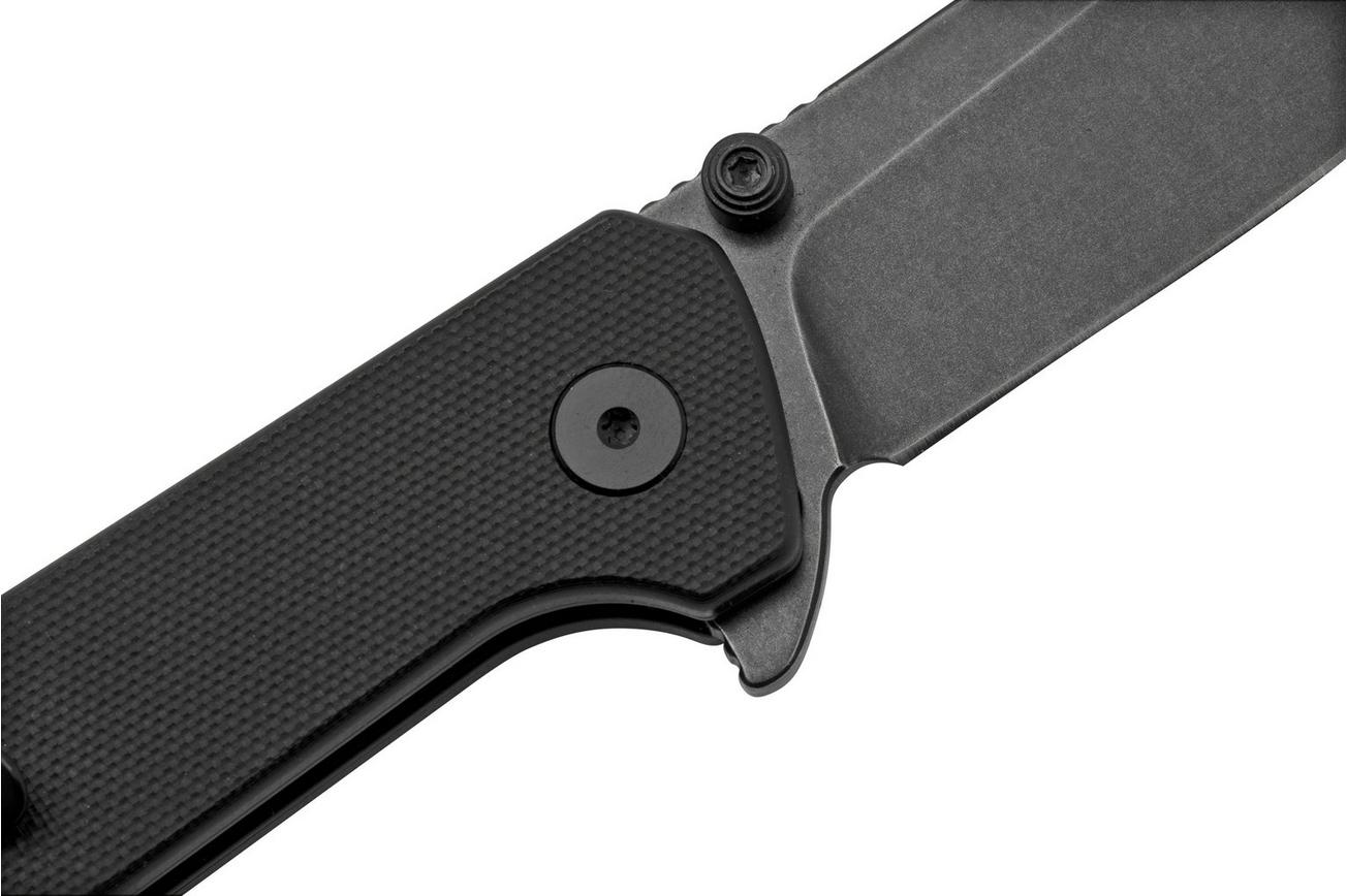 QSP Grebe QS147-C2, 14C28N zwart Clippoint zwart G10, zakmes