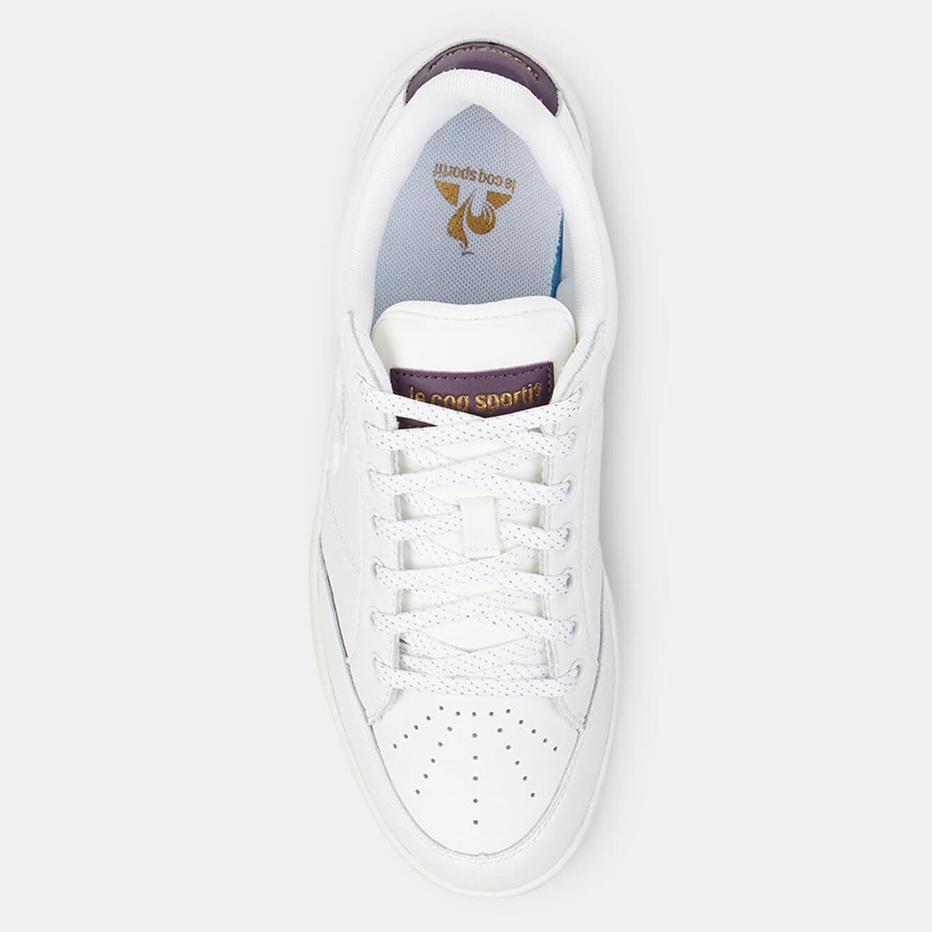 Le Coq Sportif Baskets en Cuir Court Clay blanc/violet