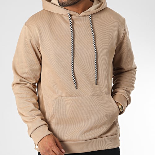 Sweat Capuche F22212 Beige Foncé