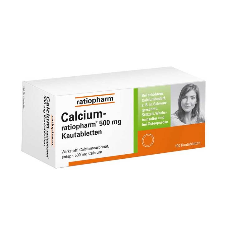 Calcium Ratiopharm 500 mg Kautabletten, 100 St