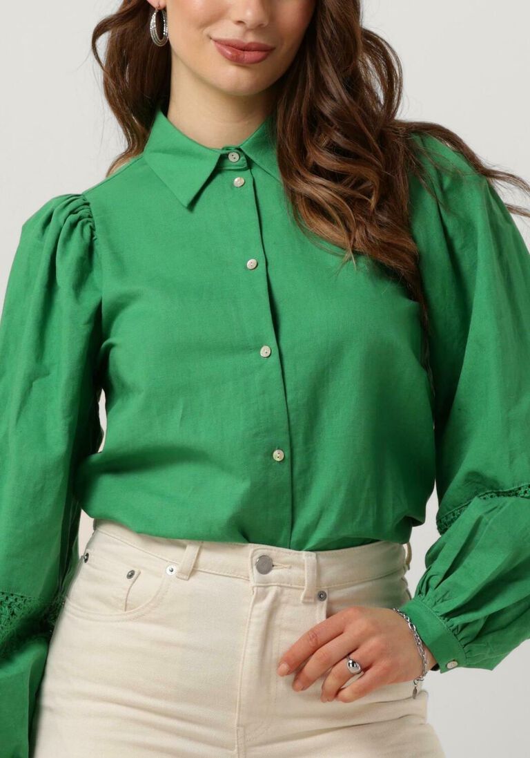 NUKUS groene nukus blouse lettie blouse embroidery