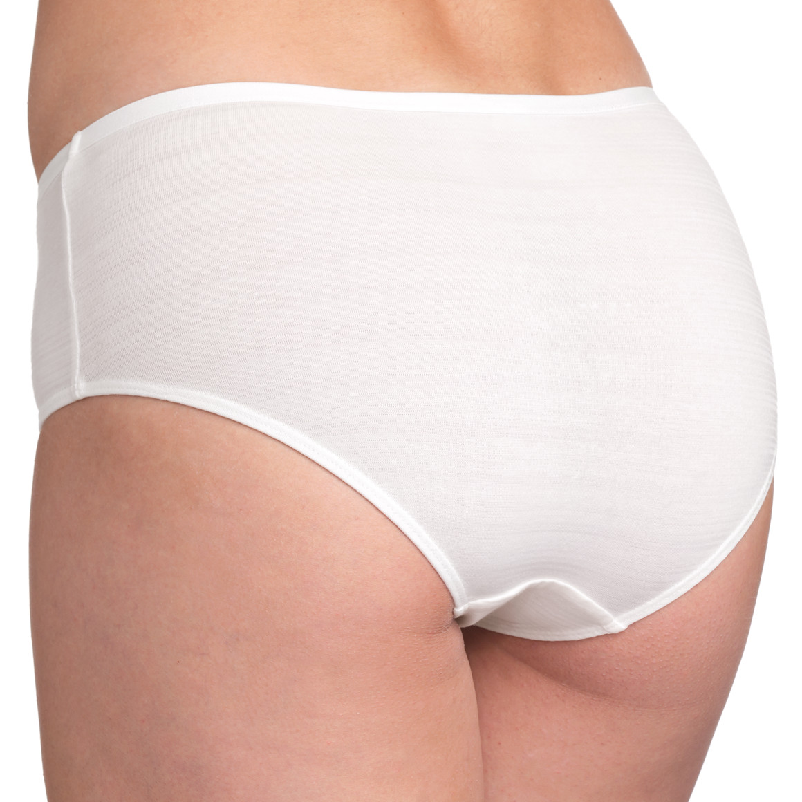 Gina Benotti Damen Panty mit dezenten Streifen weiss