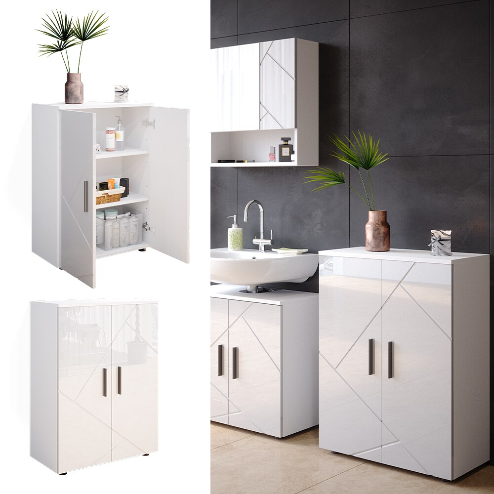 Vicco Badezimmerschrank Badschrank Kommode Irma Badmöbel Badkommode Sideboard