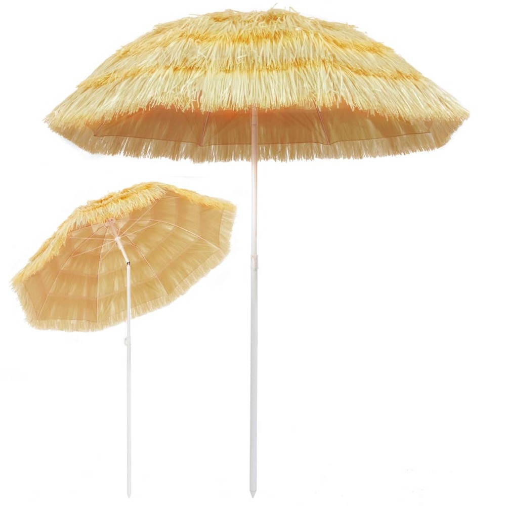 Parasol de plage naturel 180 cm style hawaïen