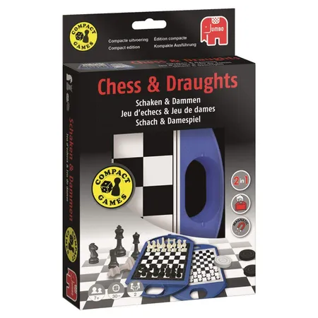 Jumbo Spiele Schach & Damespiel Reisespiel