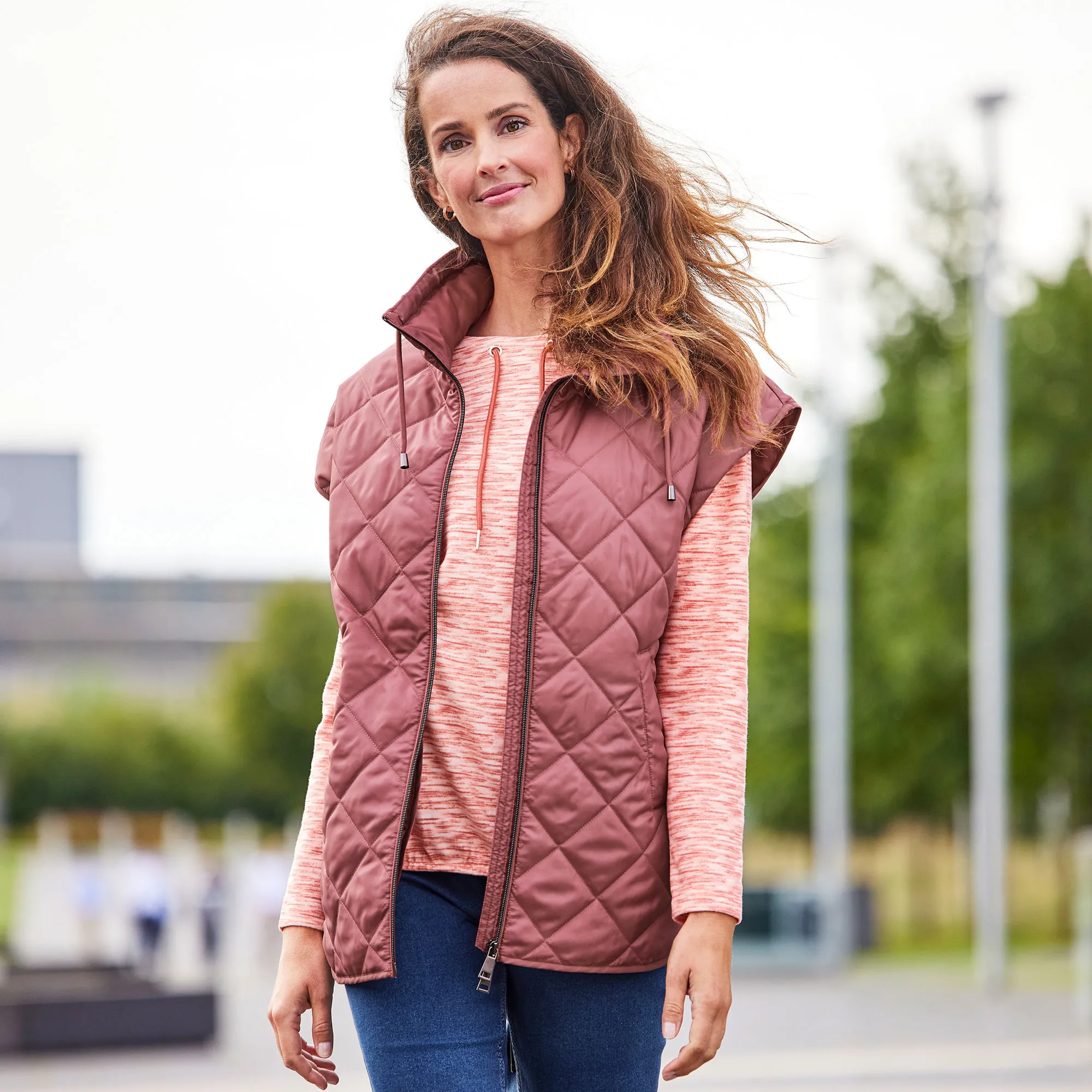 Damen-Weste mit Rautenmuster