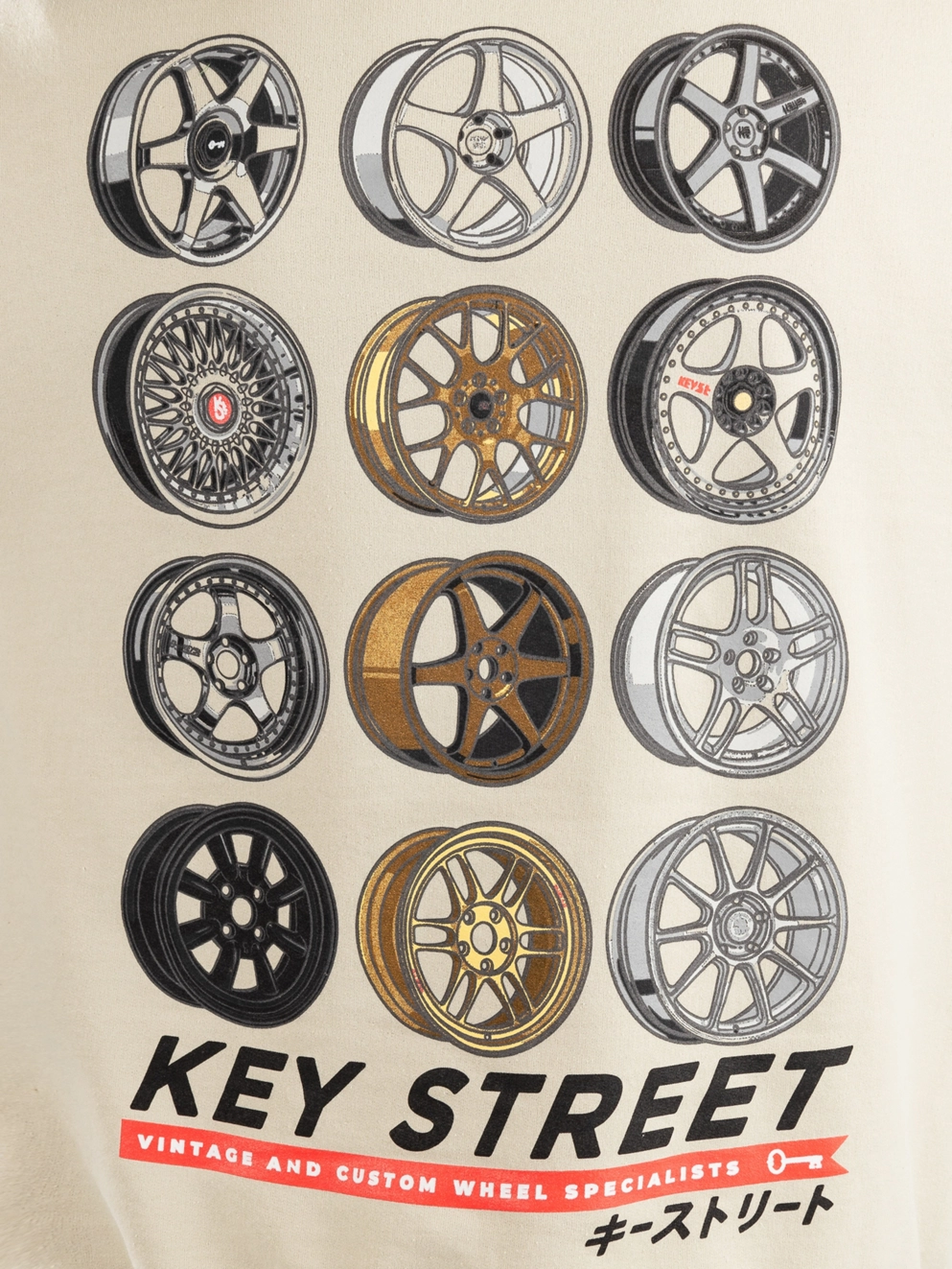 Key Street Wheels Crew Sweater natural