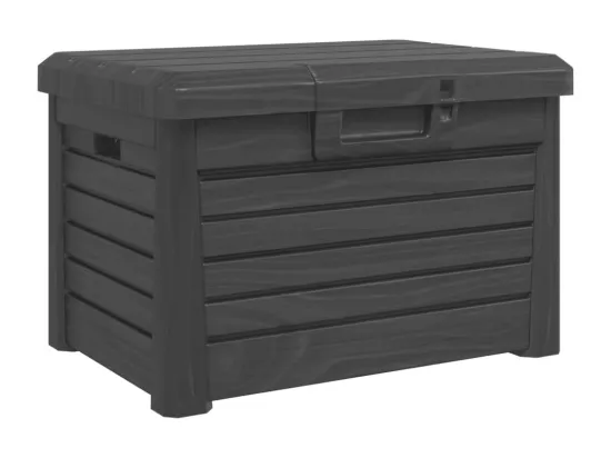 Boîte à coussins d'extérieur anthracite polypropylène