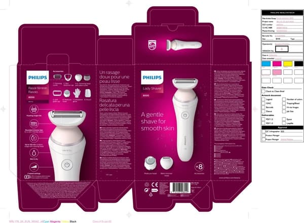 Philips SatinShave Prestige BRL176/00 barbermaskin for damer