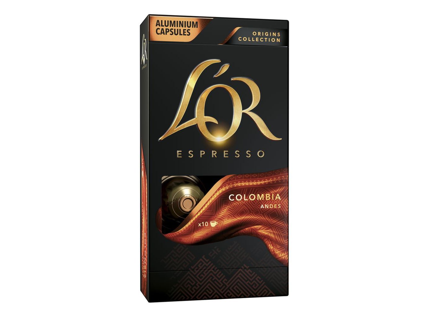 CÁPSULAS L'OR CAFÉ COMPATÍVEL NESPRESSO COLOMBIA 10UN