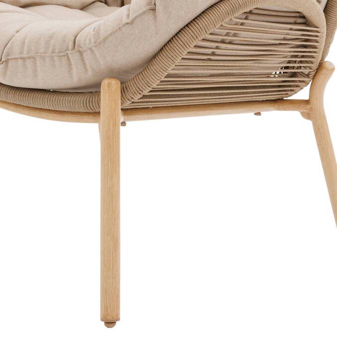 Fauteuil de salon de jardin MELOANE Beige