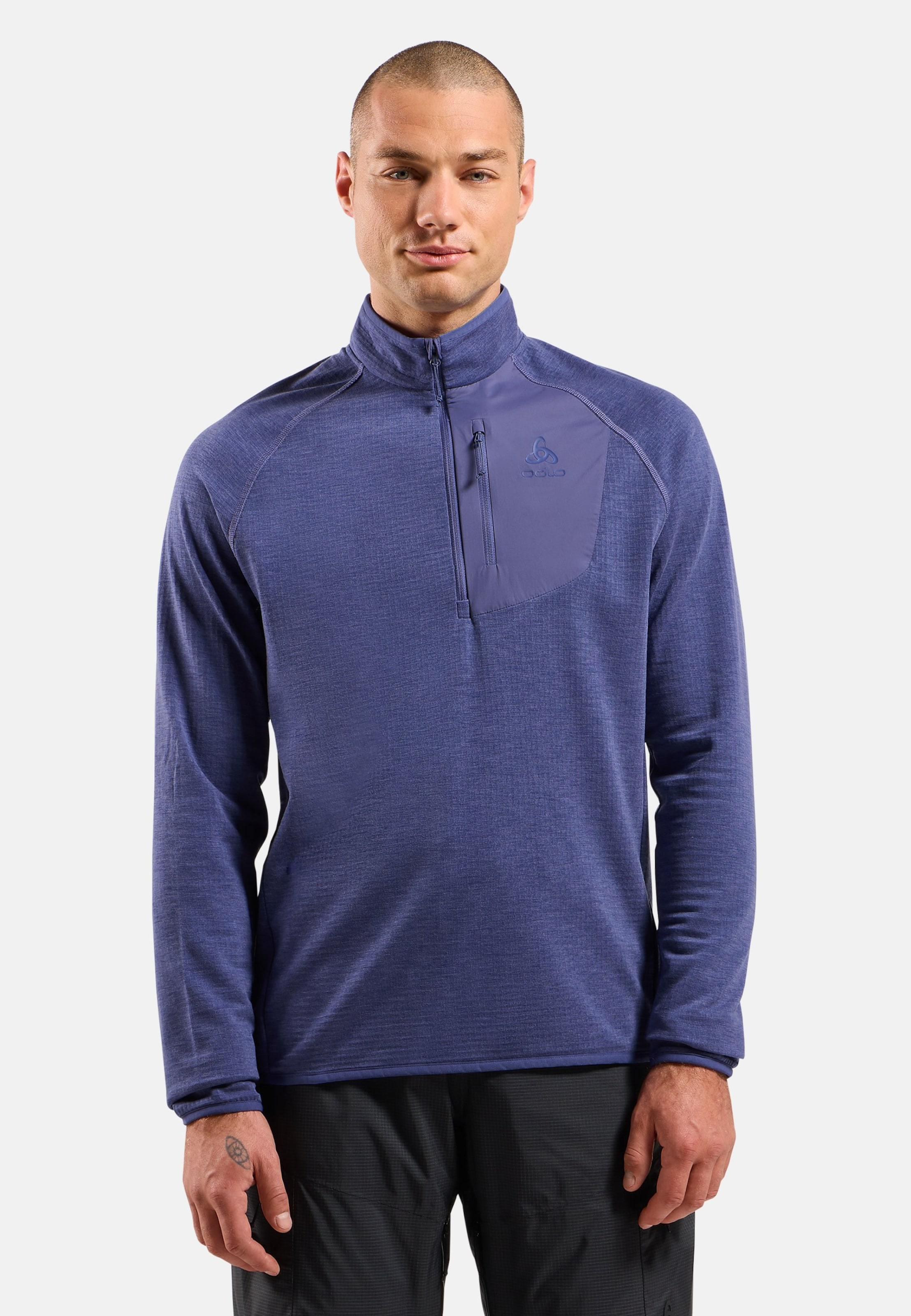 Ascent Mid Layer mit Halbreissverschluss in Skipper Blue