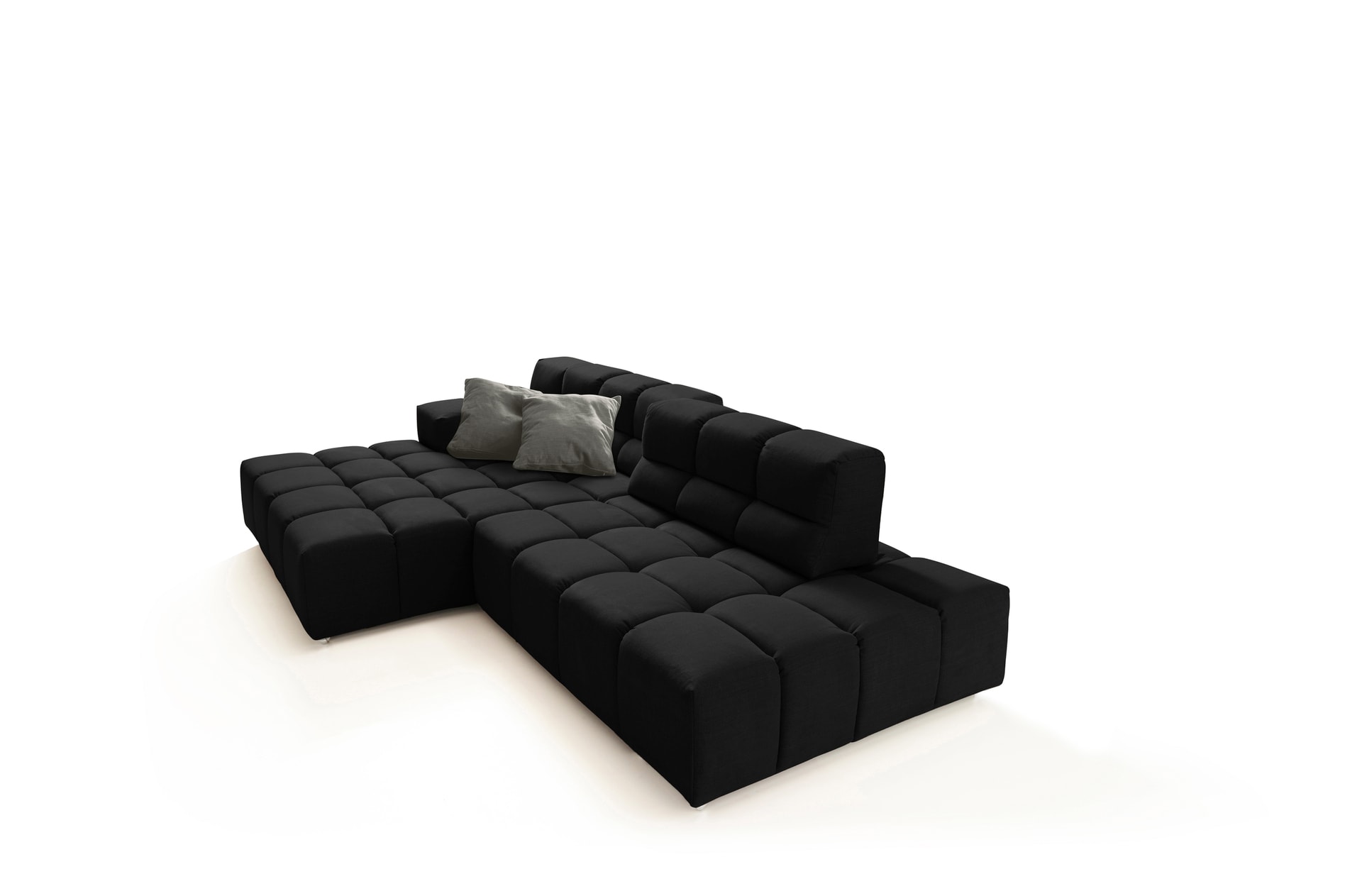 Ecksofa TEMPLE 169 x 286 cm schwarz