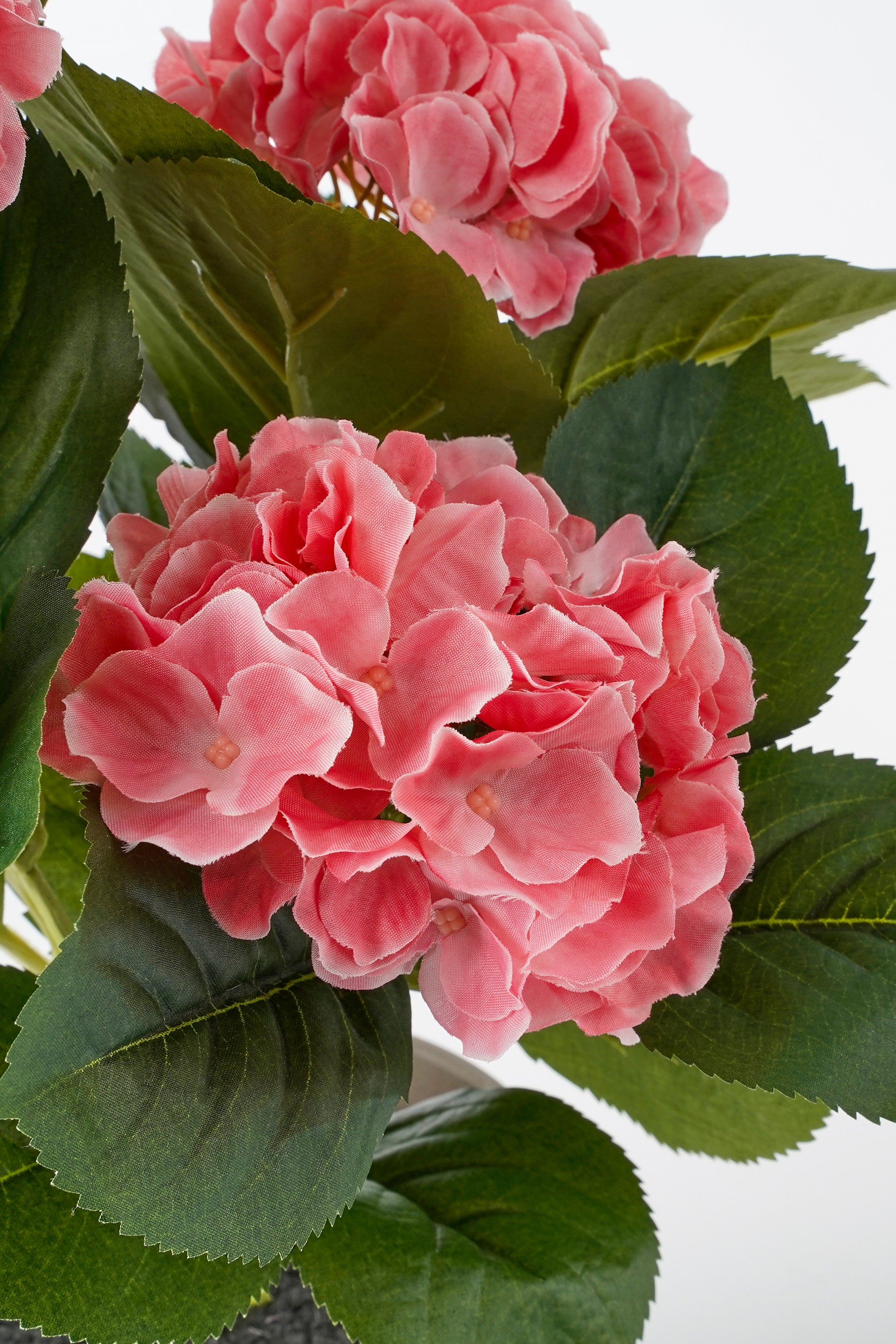 Mica decorations - hortensia artificielle rose en pot h40