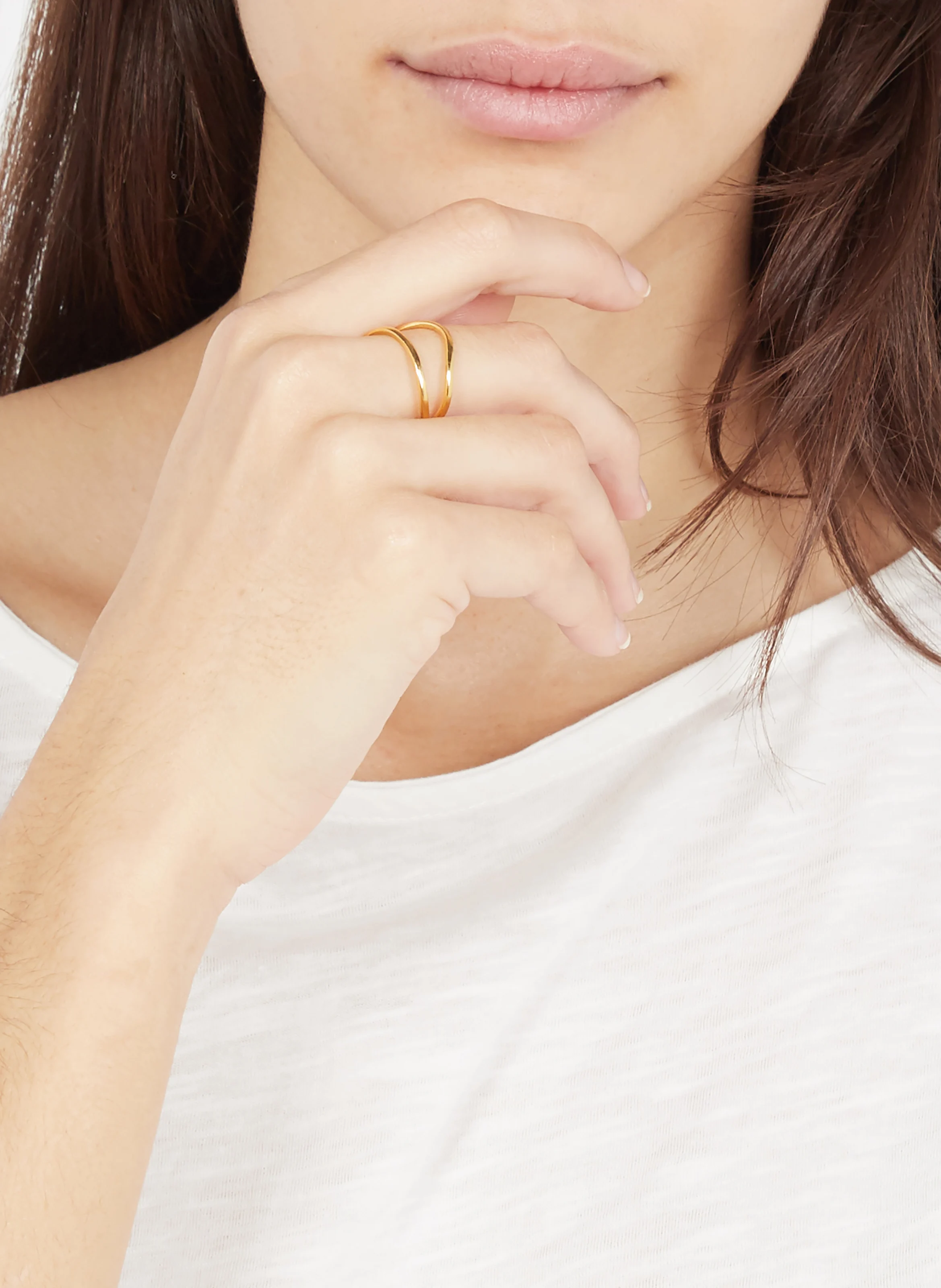Bague ajustable en laiton | Doré