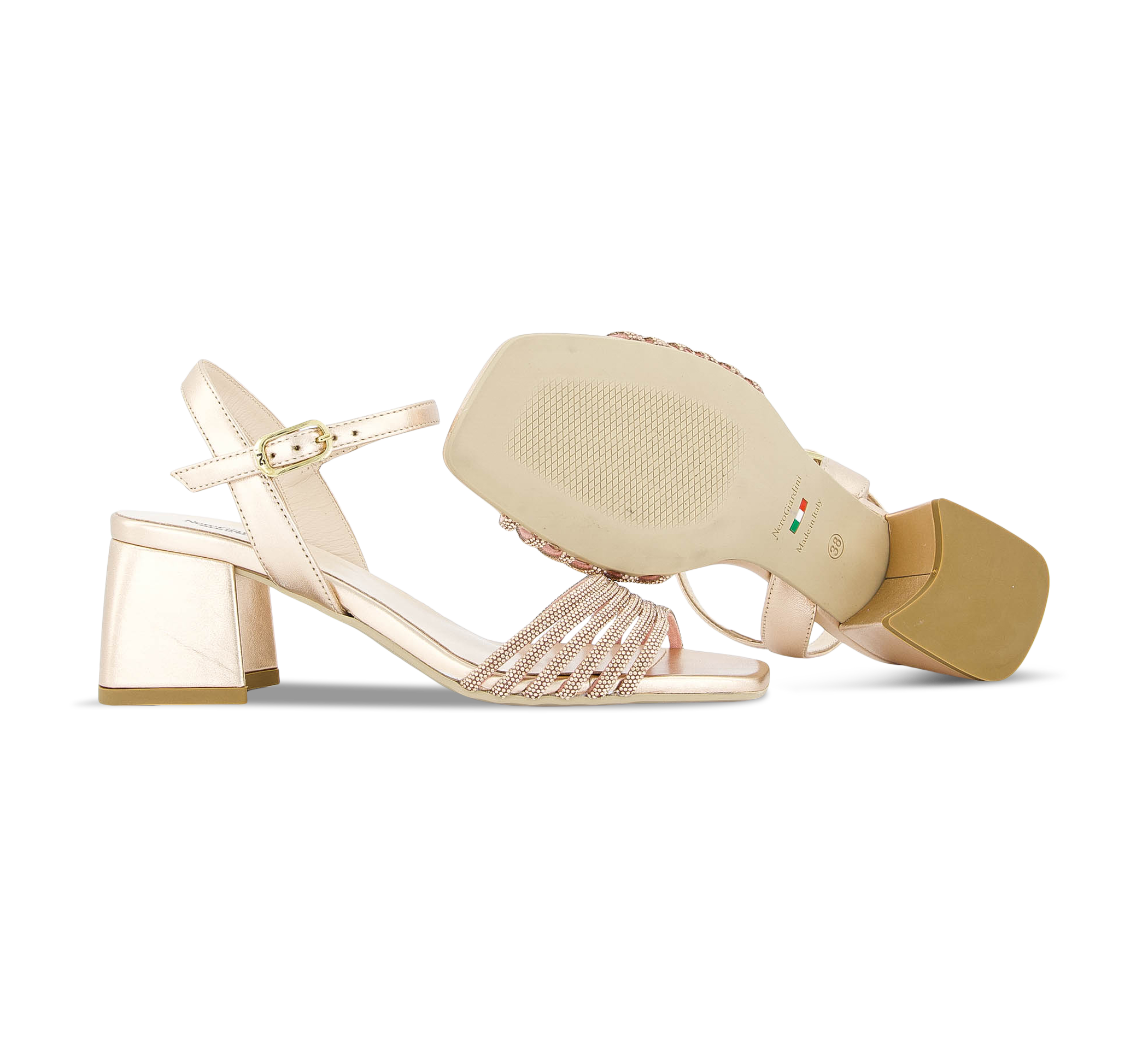 Nero Giardini Riemchensandalen gold