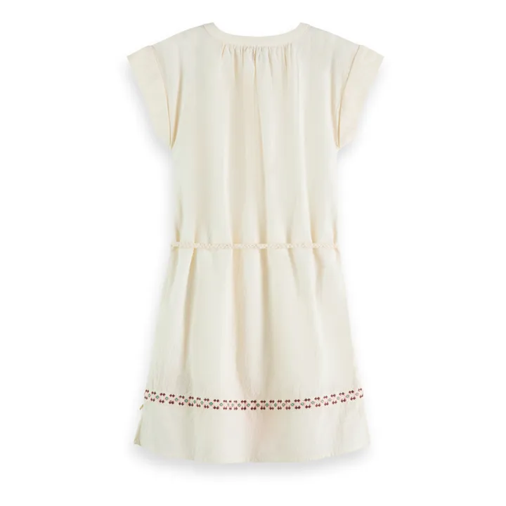Scotch & Soda Robe Broderies Ceinture | Ecru