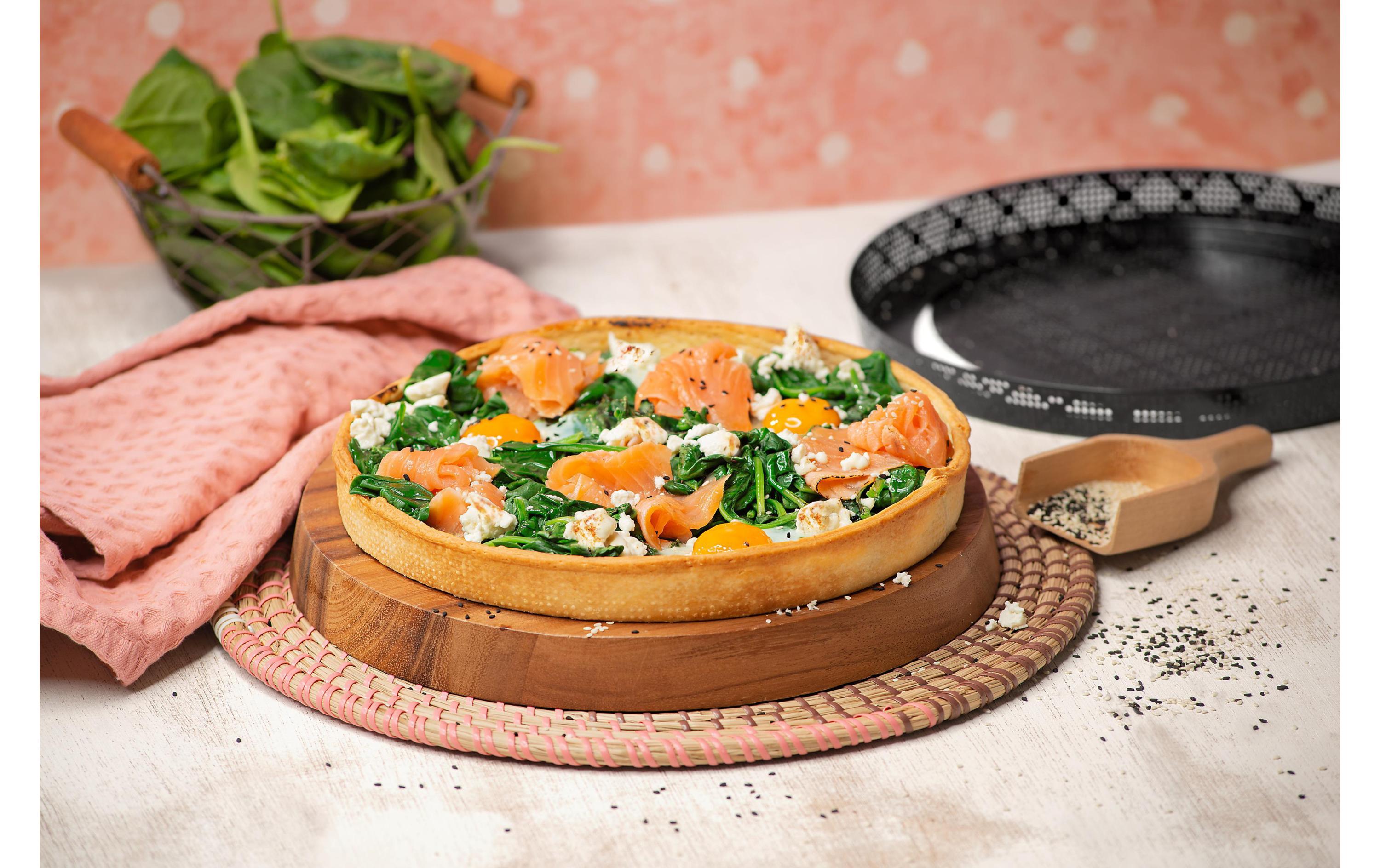 Pizzaform 28 cm, SchwarzPerforierte Quiche- und Pizzaform