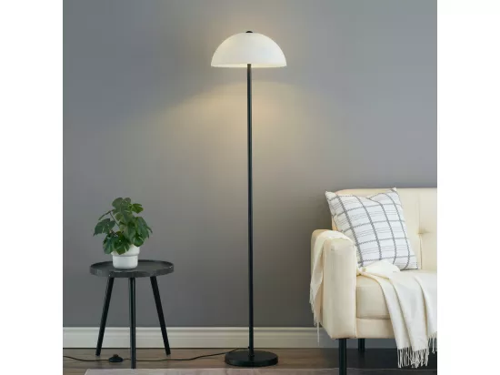 Élégant lampadaire minimaliste abat-jour en verre - Melito