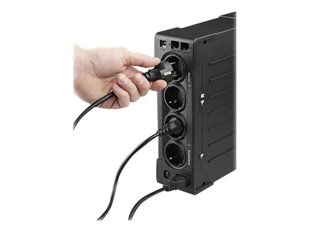 Eaton Ellipse ECO 800 USB DIN - UPS (stativ-monterbar / ekstern) - AC 230 V - 500 Watt - 800 VA - USB - output-stikforbindelser: 4 - 2U - 19