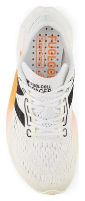 Chaussures Running New Balance FuelCell SuperComp Pacer v2 Blanc/Orange Femme