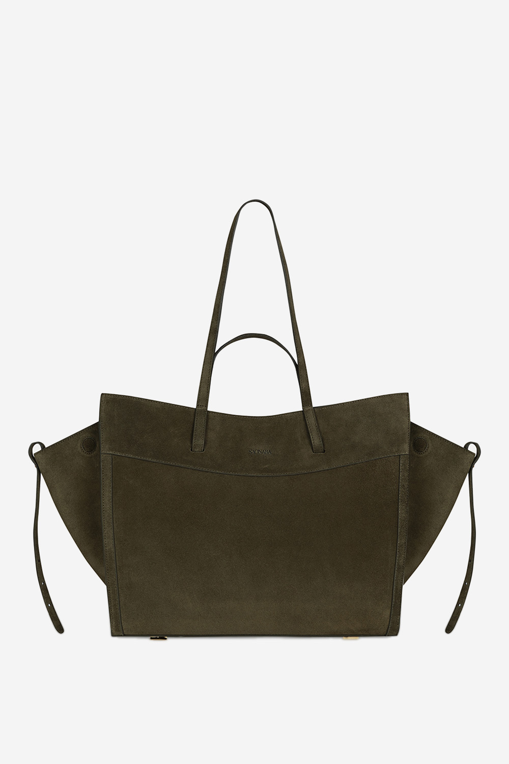 Shopping suede shoulder bag