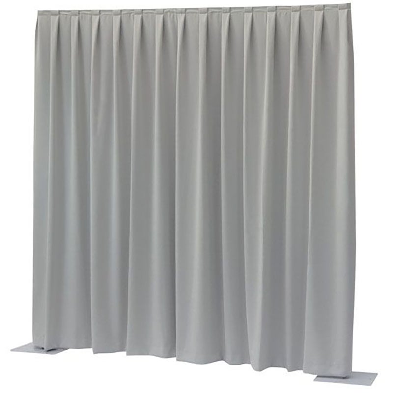Wentex P&D Curtain Dimout 300x300 Pipe & Drape geplooid gordijn lichtgrijs