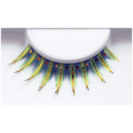 Eulenspiegel künstliche Wimpern grün metallic