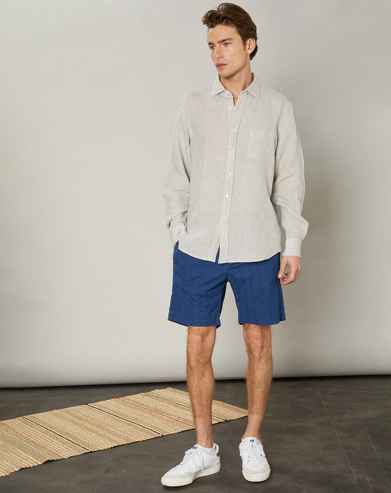 Hartford Chemise regular 100% Lin Paul naturel