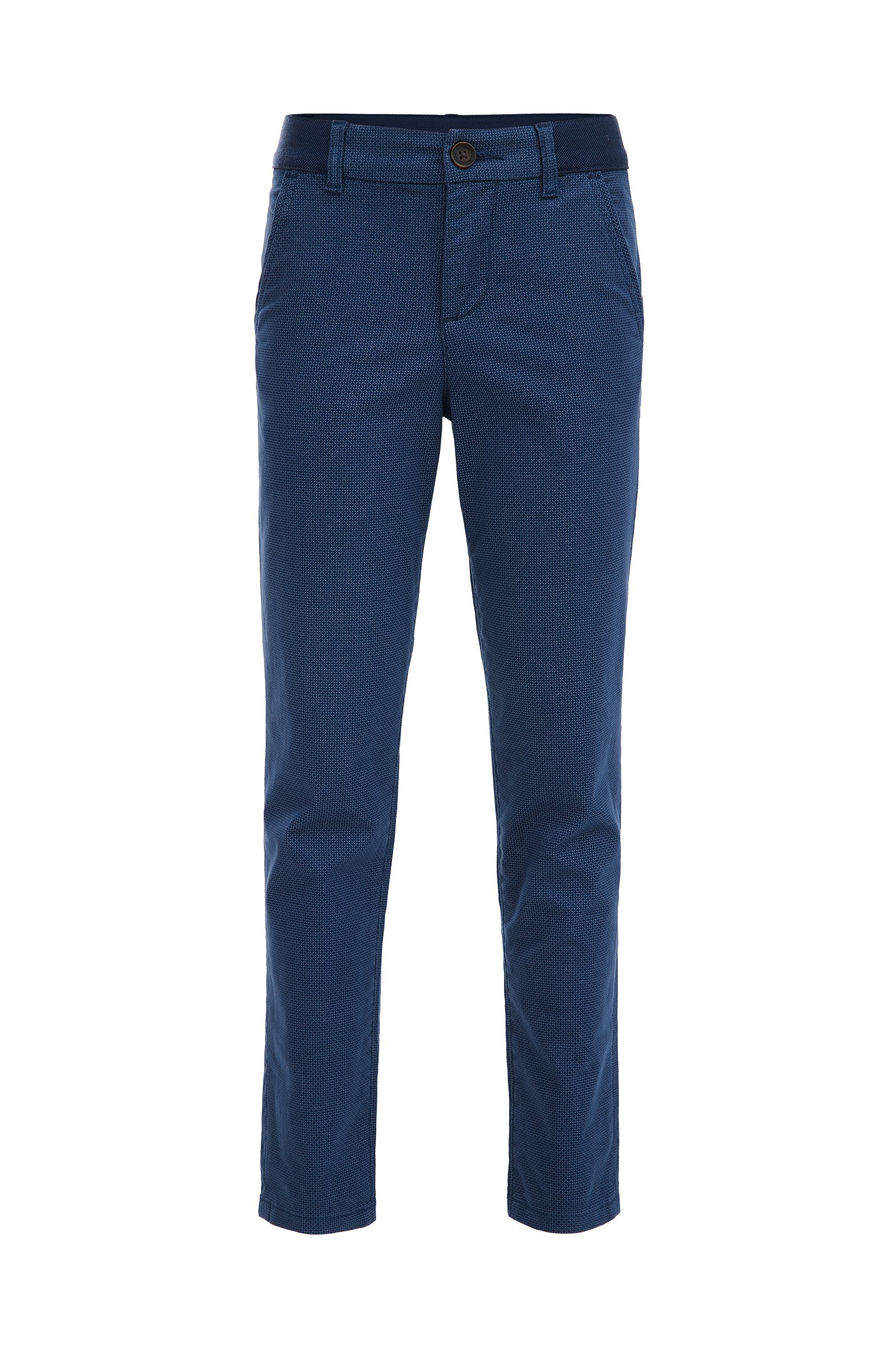 Jongens slim fit chino met dessin WE Fashion Donkerblauw