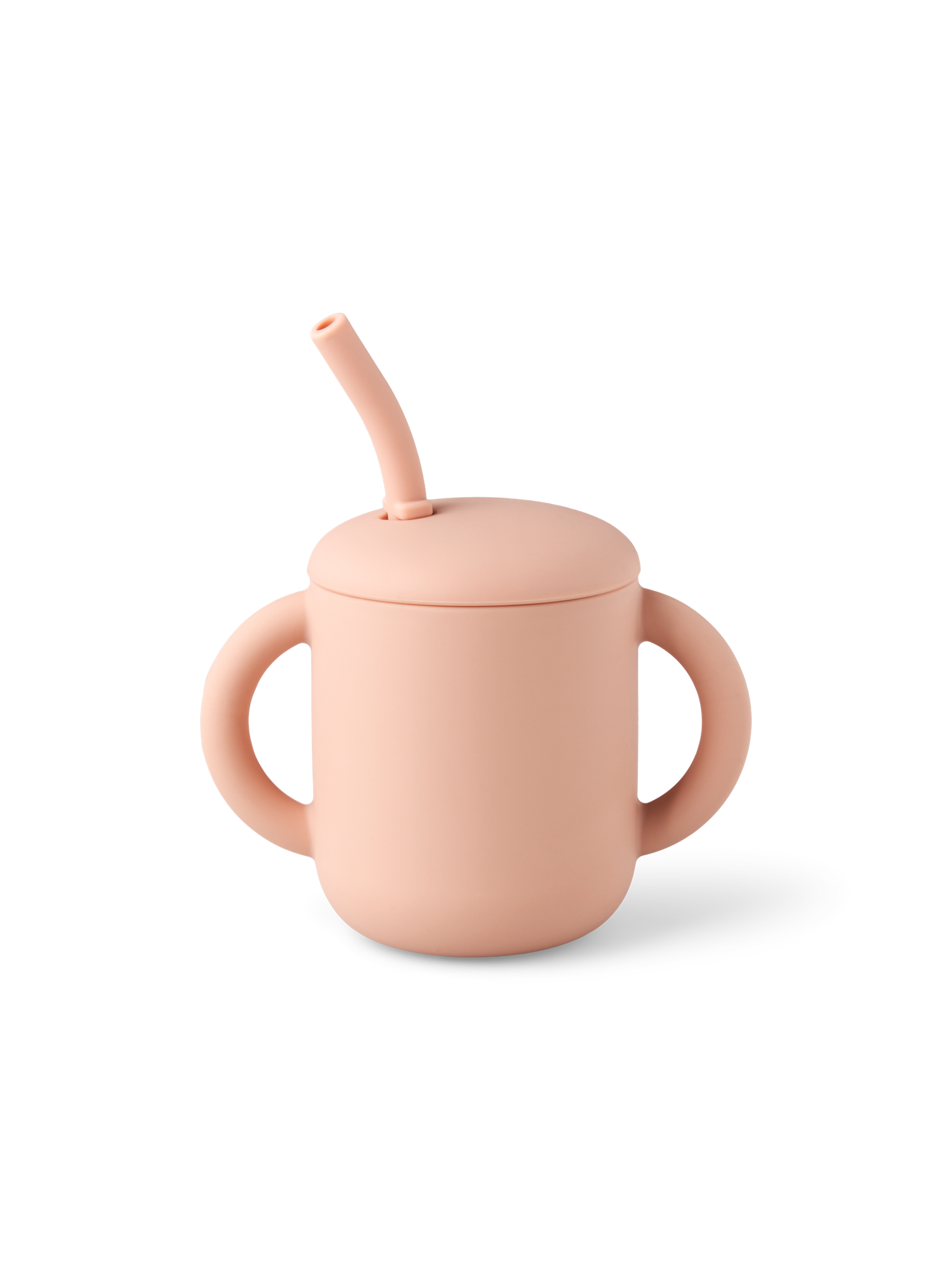 Træningskop med sugerør | Fødevaregodkendt silikone. 175 ml. 6  måneder.  | Rose | Mushie