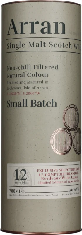 ARRAN 12 YEARS BORDEAUX CASK EXCLUSIVE SELECTION 70CL