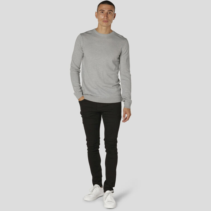 Clean Cut Copenhagen Merino Wool Crew Light grey mel