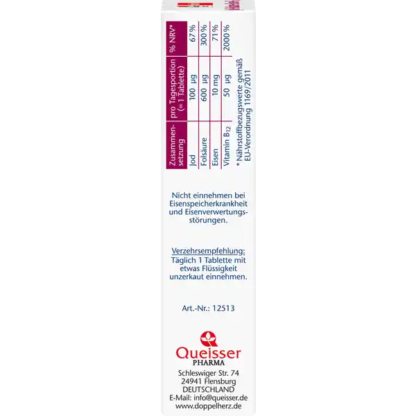akiv Jod + Folsäure + Eisen + B12 45 Mini-Tabletten