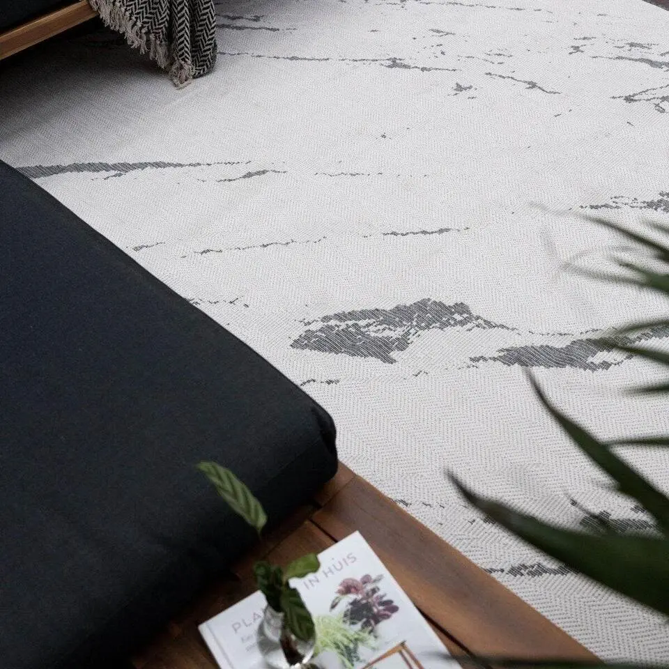 Eva Interior Buitenkleed Marble grijs/wit - 230 x 160 cm