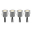 Decklights 4-pk 24 V Ø30 mm 4x15 lm