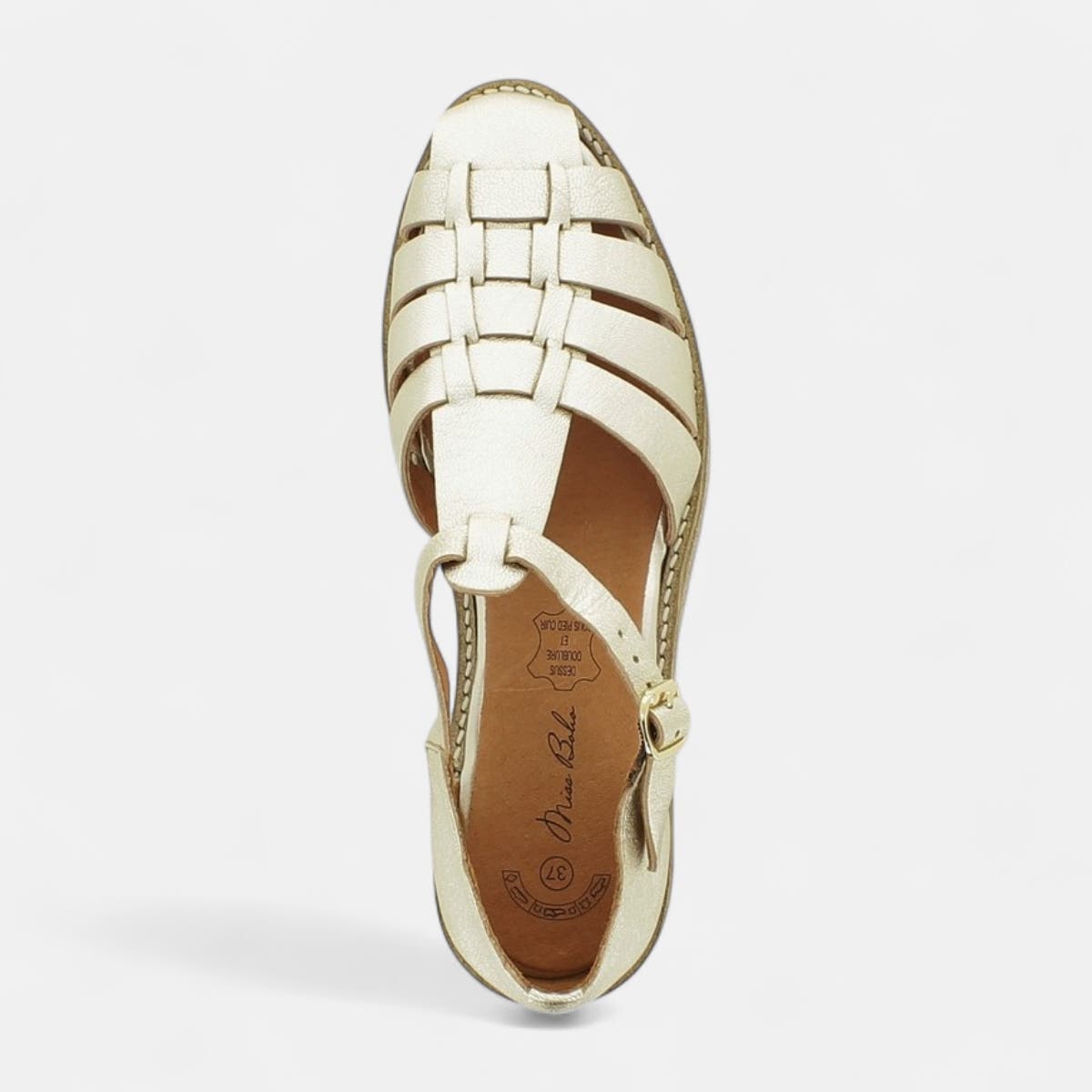 Babies Femme en cuir or