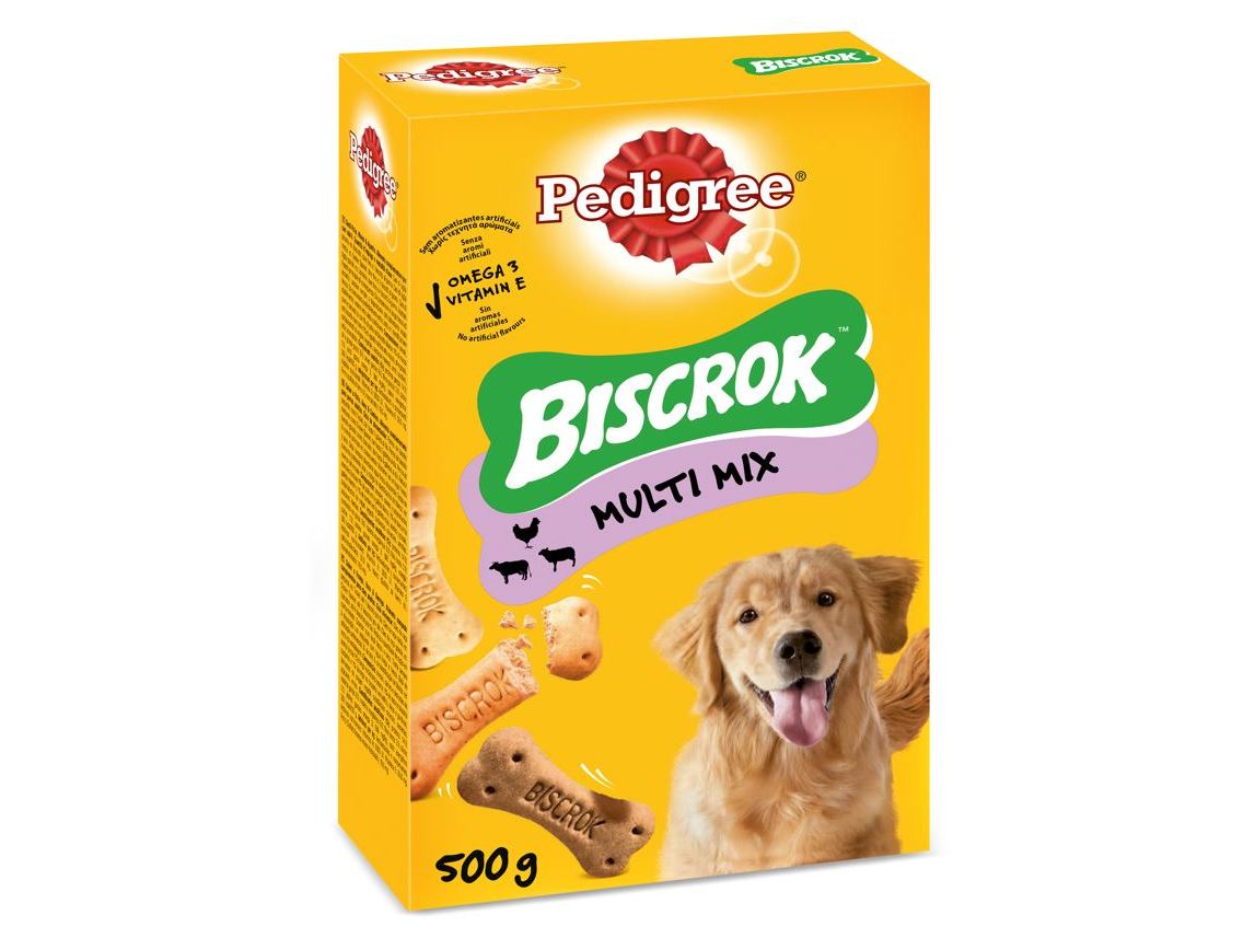 SNACKS PARA CÃO BISCROCK PEDIGREE BISCOITOS 500G