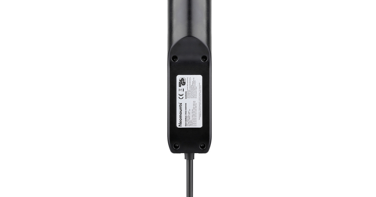 NeomountsDS22-840BL6 Bureaucontactdoos met klem en USB-C en USB-A poorten - Quick-charge stekkerdoos  (Zwart)