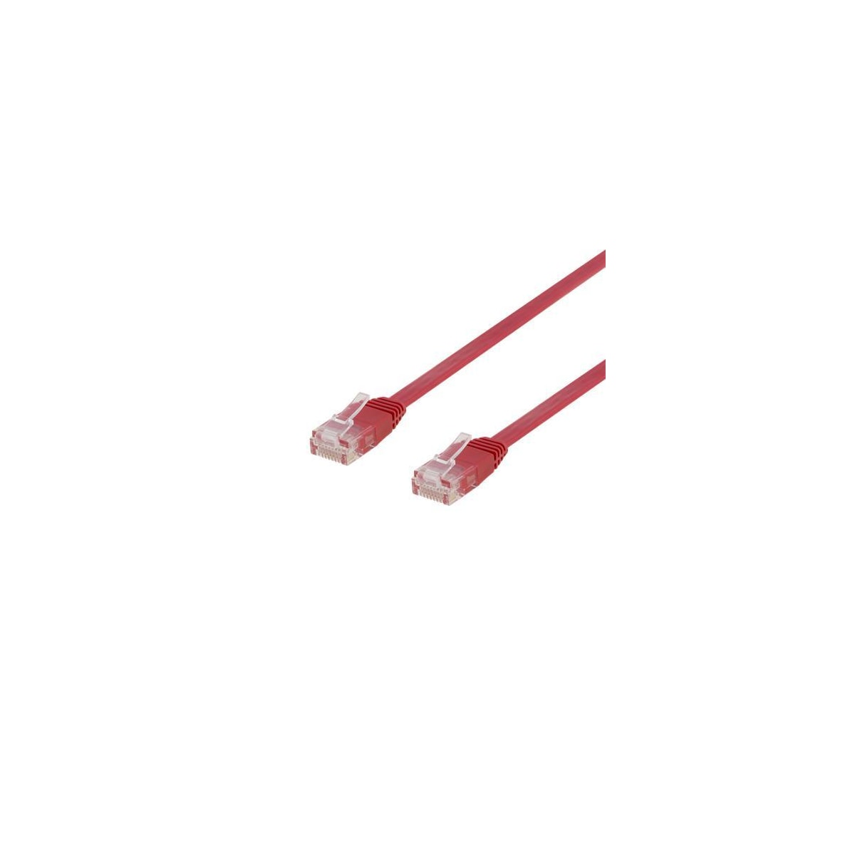 NÖRDIC Cat6 U / UTP flat nettverkskabel 1m 250MHz båndbredde og 10Gbps overføringshastighet rød