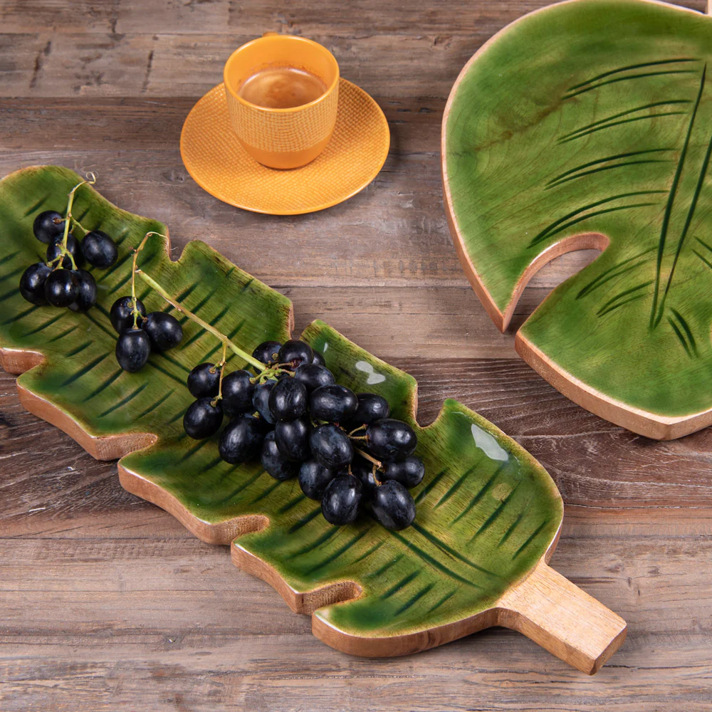 Planche feuille Tropical 36,5x30,7 cm Table passion