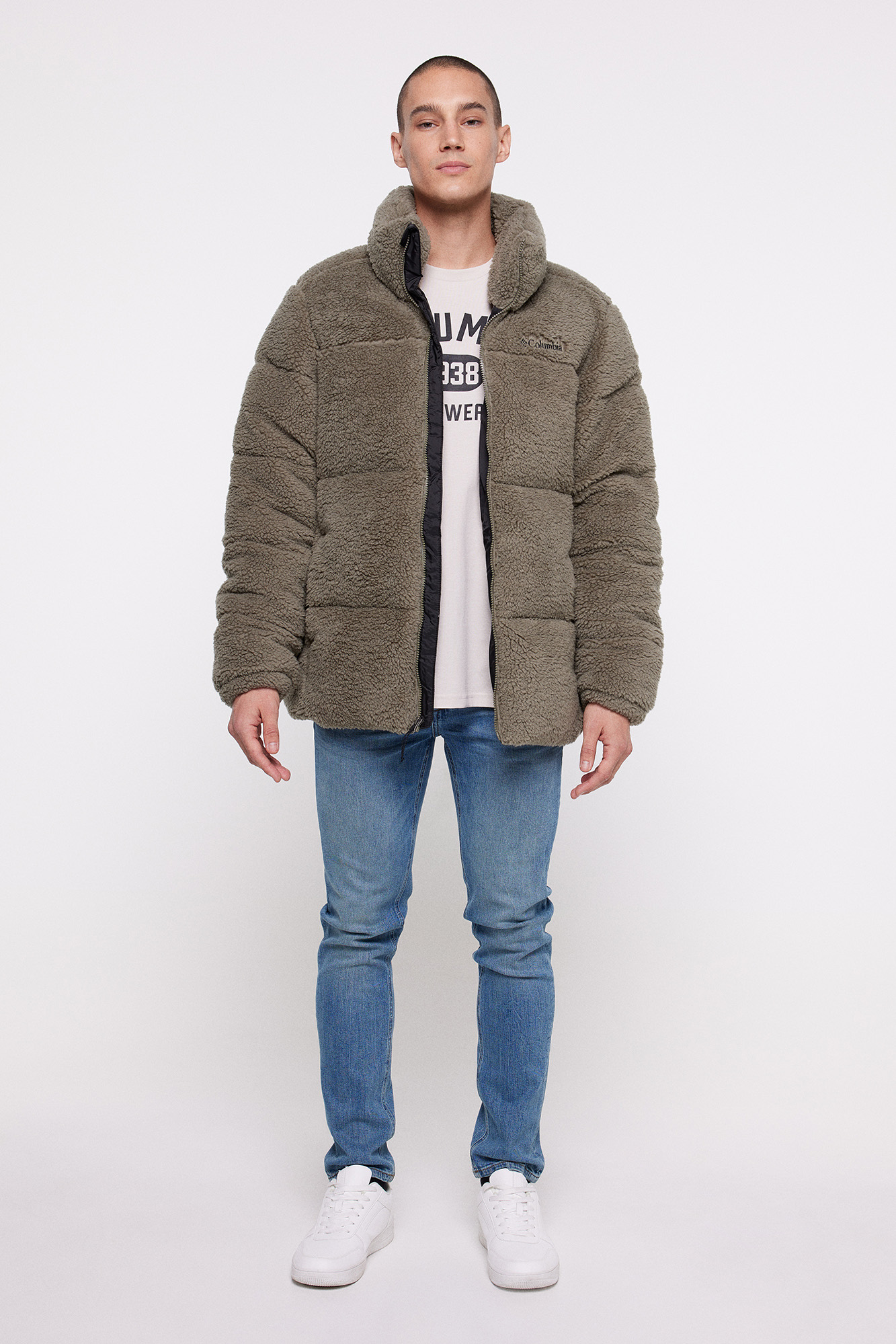 Jaqueta acolchoada masculina Columbia™ Puffect™ com forro de lã Sherpa