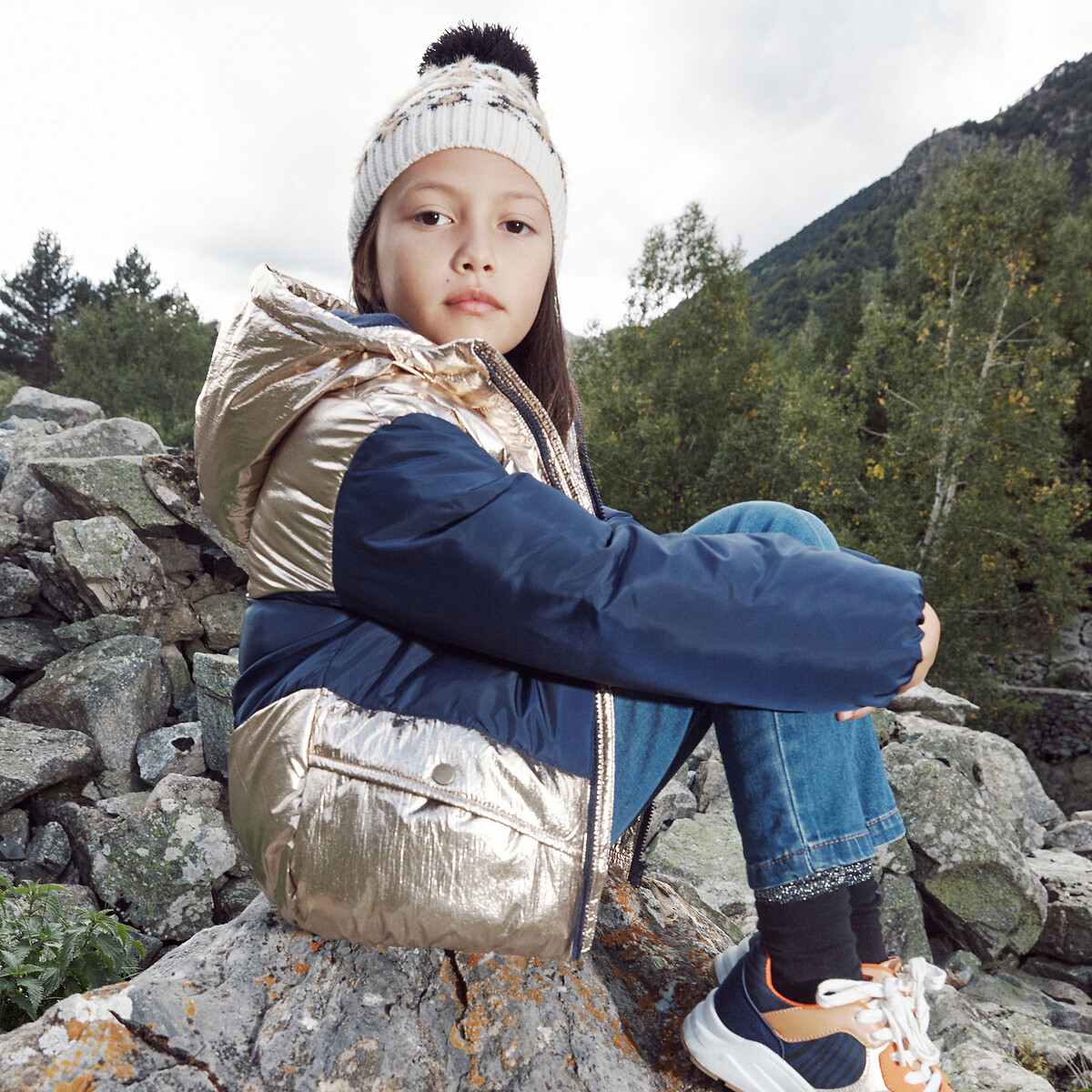 COLEÇÕES LA REDOUTE<br>Chapéu com pompom, estampa de leopardo