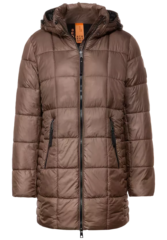 Gesteppte Jacke mit Zipper - cocoa brown