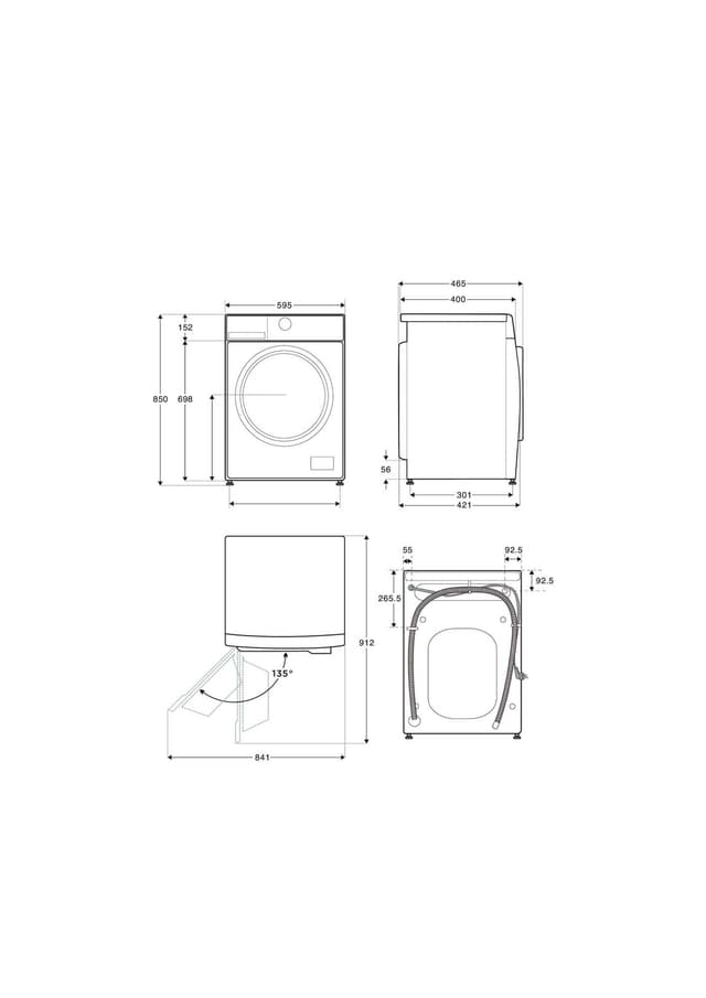 Logik vaskemaskine L814WM23E (8 kg)