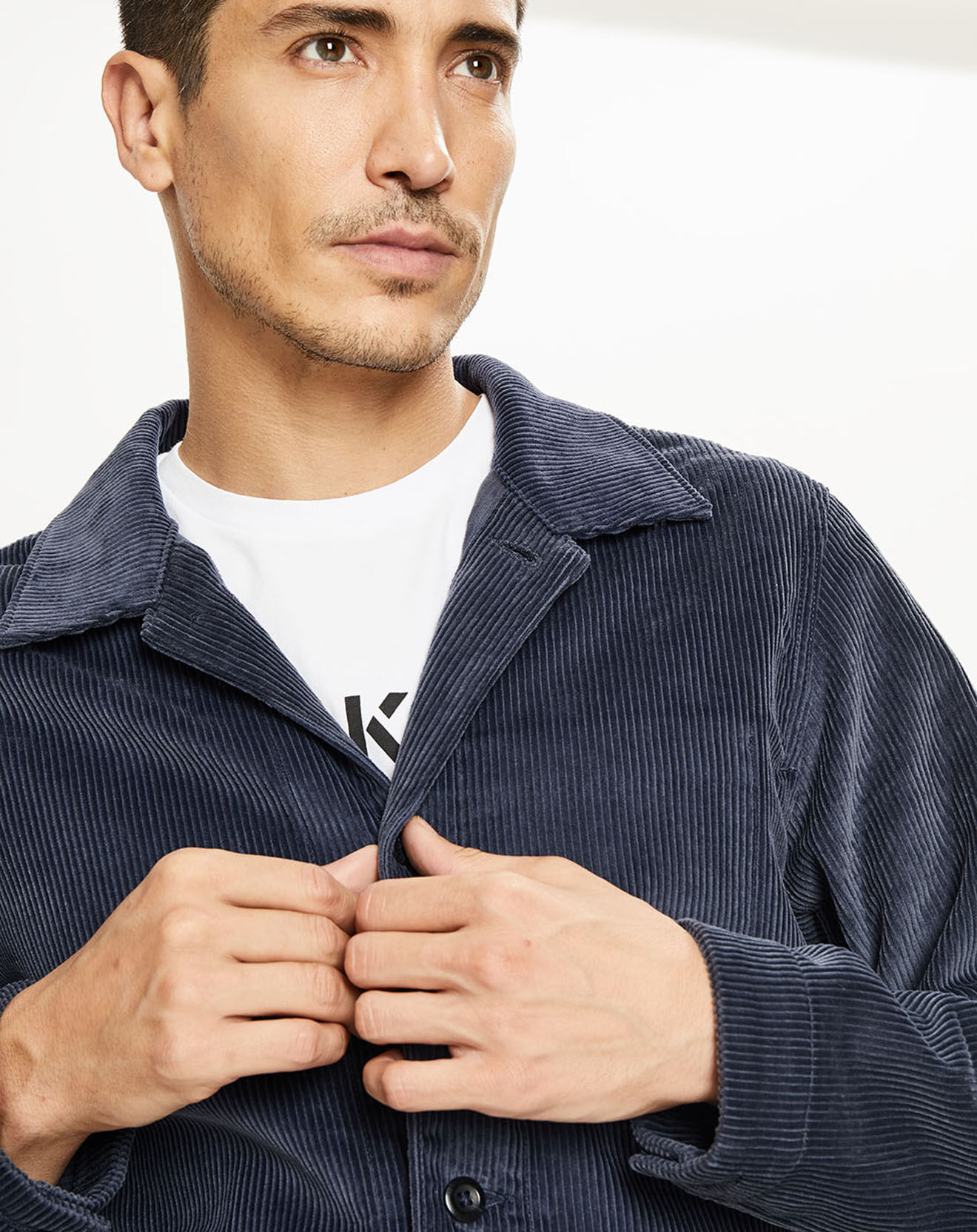 Dockers Veste en Velours côtelé Chore bleue
